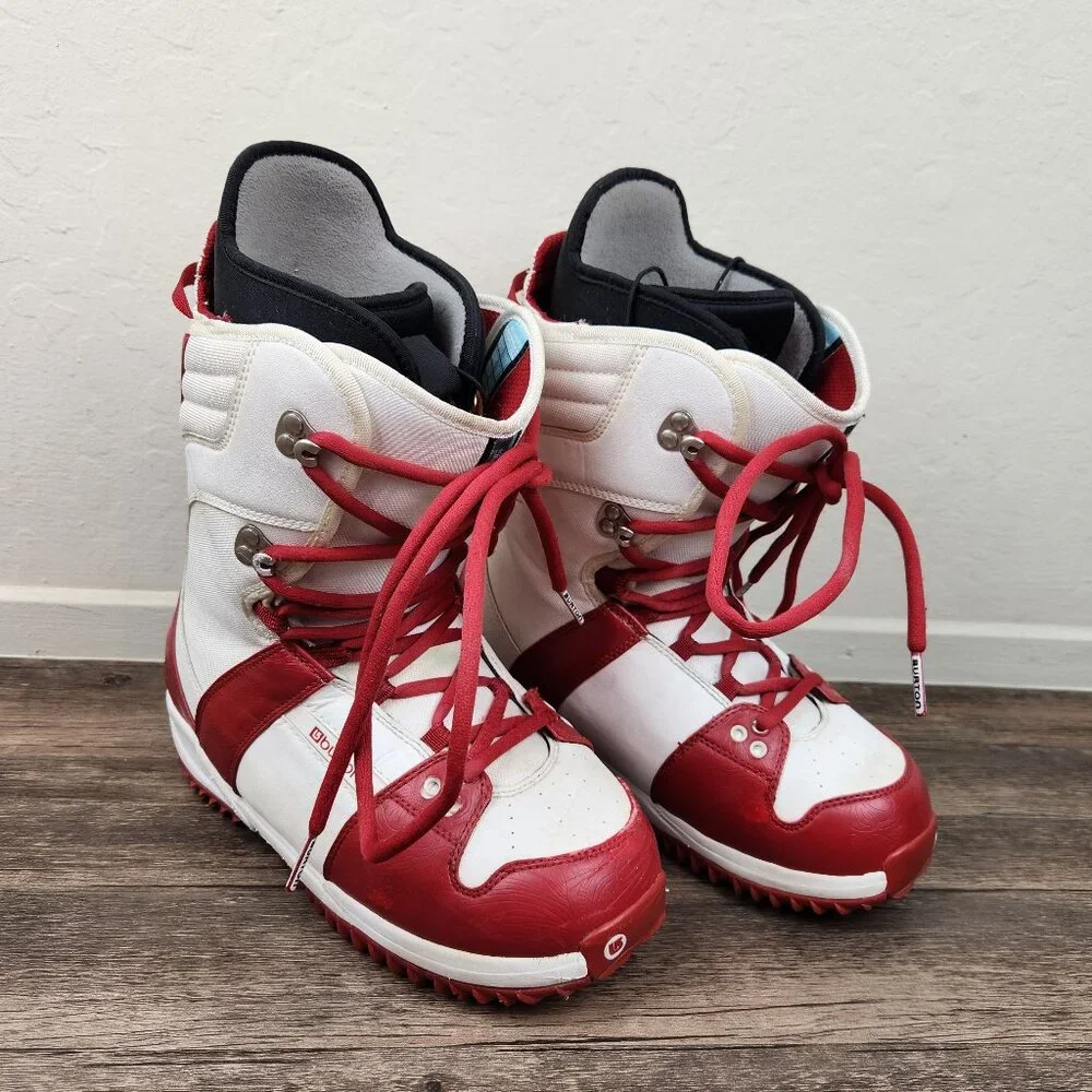 Burton Women's Freestyle Snowboard Boots Red White sz 10